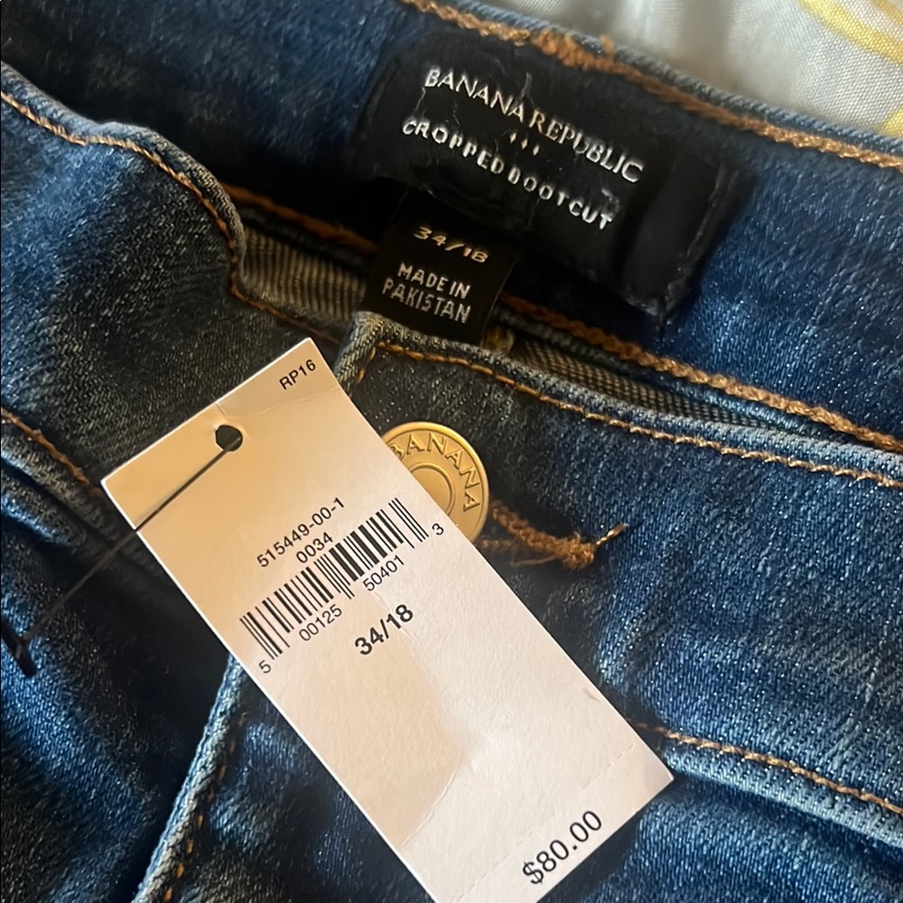 Banana Republic Blue Ankle Cropped Jeans